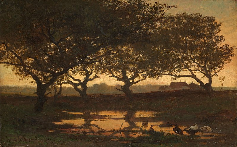 File:Bosvijver bij zonsondergang Rijksmuseum SK-A-3072.jpeg