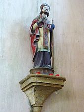Église paroissiale : statue de saint Eutrope.