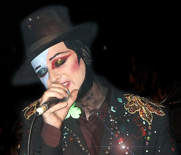 Boy George of Culture Club (performing in 2001) was a leading figure in the New Romantic movement which became a major part in the Second British Inva