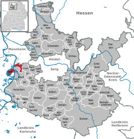 Kaart van Brühl