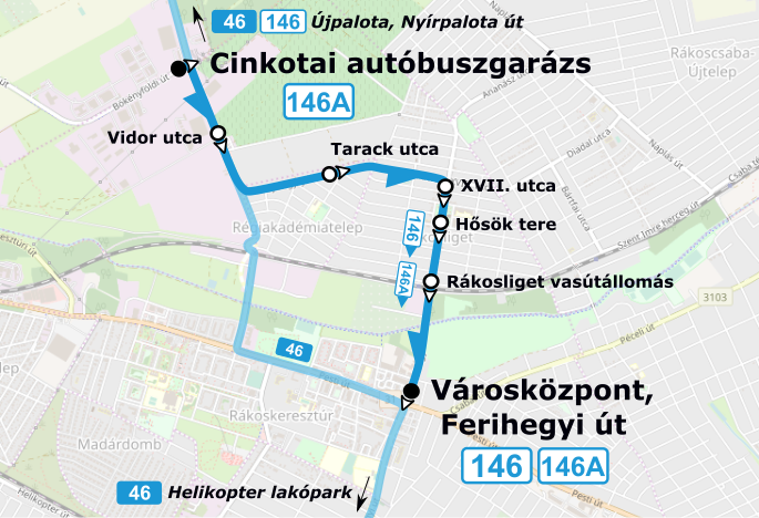 File:Budapesti 146A busz útvonala.svg