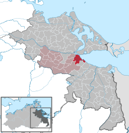 Läget för kommunen Bugewitz i Landkreis Vorpommern-Greifswald