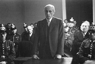 Catholic politician Eugen Bolz at the People's Court. Minister-President of Wurttemberg in 1933, he was overthrown by the Nazis; arrested for his role in the 20 July plot, he was executed in January 1945. Bundesarchiv Bild 151-55-28, Volksgerichtshof, Eugen Bolz.jpg