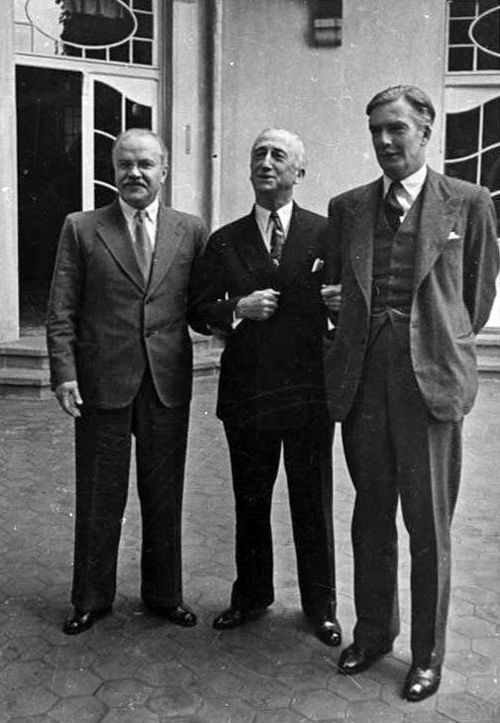 The Foreign Ministers: Vyacheslav Molotov, James F. Byrnes and Anthony Eden, July 1945.