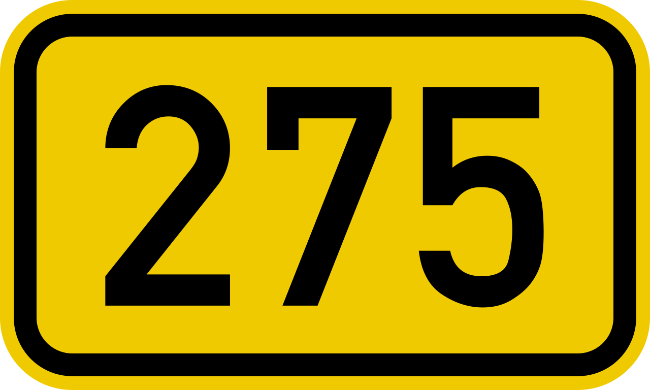 File:Bundesstraße 275 number.svg - Wikimedia Commons