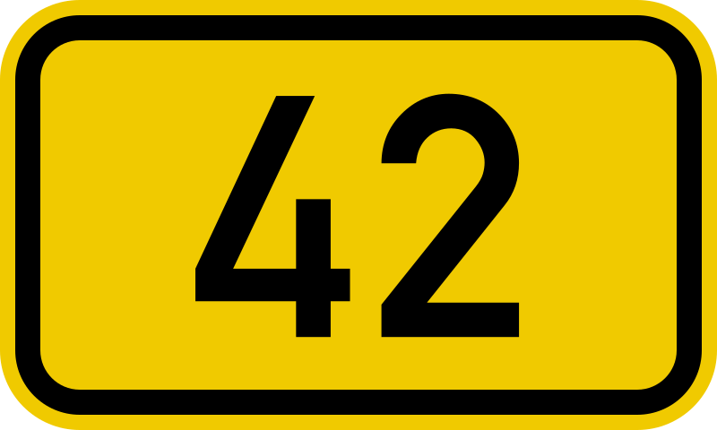 File:Bundesstraße 42 number.svg - Wikimedia Commons