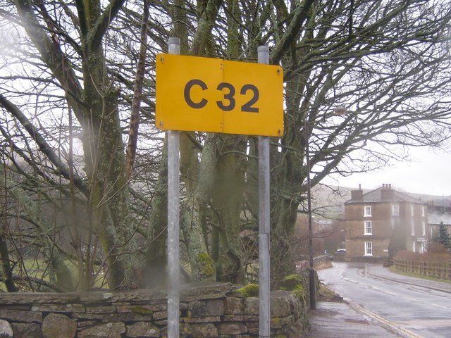 C road sign in Ribblesdale, North Yorkshire