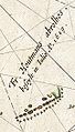 Detail van de Caert van't Landt van d'Eendracht (1627) waar de naam van de Houtman Abrolhos voor de eerste keer vermeld wordt