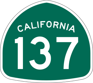 <span class="mw-page-title-main">California State Route 137</span> Highway in California