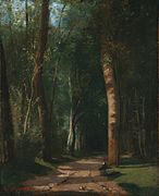 Allée dans une forêt (Cesta v gozdu), 1859, olje na platnu