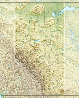 Lago Moraine ubicada en Alberta