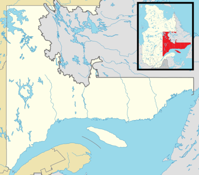 Location map Côte-Nord Region Quebec