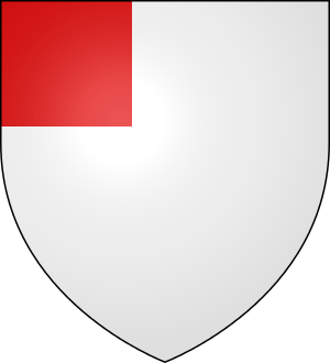 Argent a canton gules