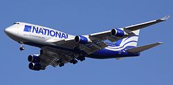 Cargo Boeing 747-428(BCF) of National Airlines cropped.jpg
