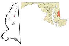 Caroline County Maryland Incorporated and Unincorporated areas Greensboro Highlighted.svg