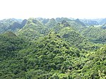 Pogled z vrha Ngu Lam v narodnem parku Cat Ba leta 2003