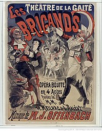 Affiche pour la 2e version des Brigands, de Jacques Offenbach (1878).