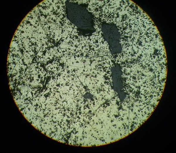 Microscopic picture of chalcopyrite