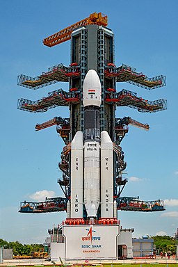 Chandrayaan 2 Module on GSLV MK III at Satish Dhawan Space Centre Second Launch Pad ISRO Mission in Hindi