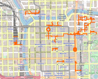 How to get to Chicago Pedway with public transit - About the place