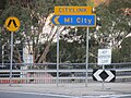 Sign directing motorists onto the CityLink tollway from Toorak Road, Melbourne.