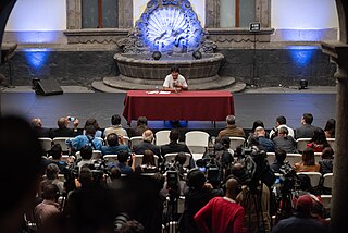 Conferencia de Prensa de Evo Morales en el Museo de la Ciudad de México 3.jpg