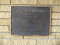 Cross City city hall plaque