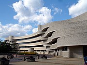 The cantelivered levels of the Curatorial Wing represent the outcropping bedrock of the Canadian Shield