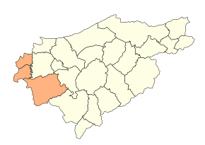 Localizarea districtului în cadrul provinciei