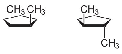 Z- та E-ізомер 1,2-диметилциклопентану