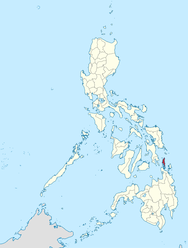 Mapa ng Pilipinas na magpapakita ng lalawigan ng Kapuluang Dinagat