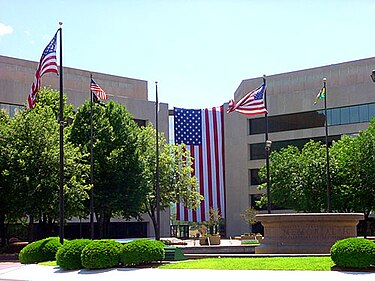 Plaza entrance to the courthouse Downtown Belleville Illinois Courthouse.jpg