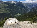 Blick vom Dreiländerpunkt A-IT-CH (photo) südlich von Nauders auf die Schweiz bei Valsot mit dem Piz Alpetta.