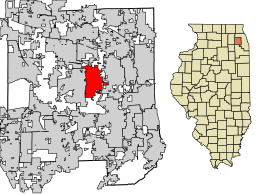 موقعیت گلن الین، ایلینوی در نقشه