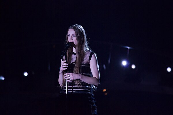 Sennek during a rehearsal before the first semi-final