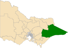 Electoral district of Gippsland East (Victoria) 2022.svg