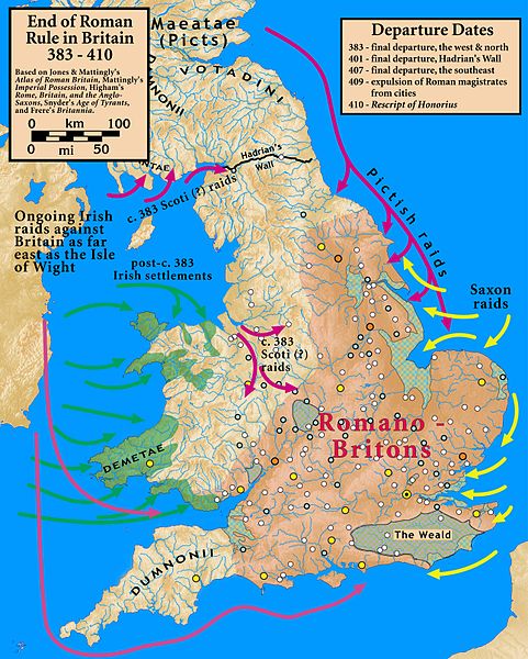 End of Roman rule in Britain, 383–410