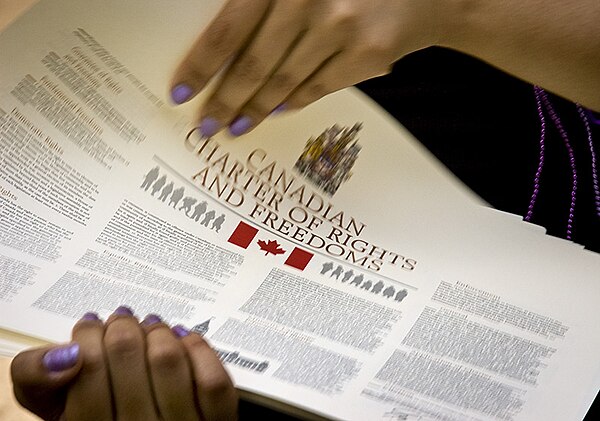 Copies of the Canadian Charter of Rights and Freedoms
