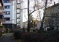 Frankfurt-Bockenheim Blick auf Kreuzung Schloß- Adalbertstraße