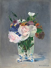 Fleurs dans un vase de cristal, vers 1882, Washington, National Gallery of Art.