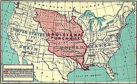 Louisiana Purchase boundaries of 1803