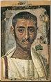 Antiikin aikainen hautauskuva miehestä, n. 200–250.