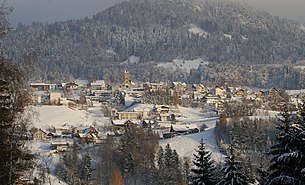 Villaggio di Batschuns con chiesa parrocchiale