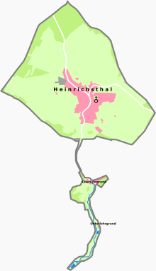 Landschaft um die Gemeindeteile von Heinrichsthal