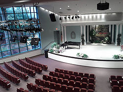 The General Conference Auditorium is part of the headquarters building in Silver Spring General Conference Auditorium.jpg