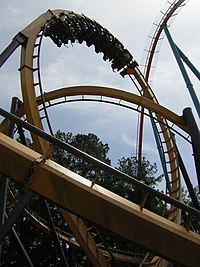 Georgia Scorcher, a 1999 stand-up coaster. Georgia Scorcher (Six Flags Over Georgia) 01.jpg