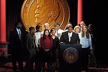 Gerald "Whiz" Ward II of Youth Radio accepts the Peabody Award, May 2002 Gerald "Whiz" Ward II of Youth Radio accepts the Peabody Award, May 2002 (1).jpg