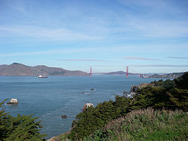 Zicht op de Golden Gate Bridge