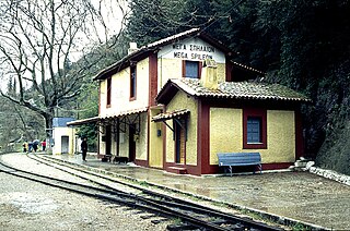 <span class="mw-page-title-main">Mega Spileo railway station</span> Railway station in Greece