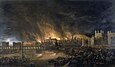 Велика лондонська пожежа на картині 1700 р.